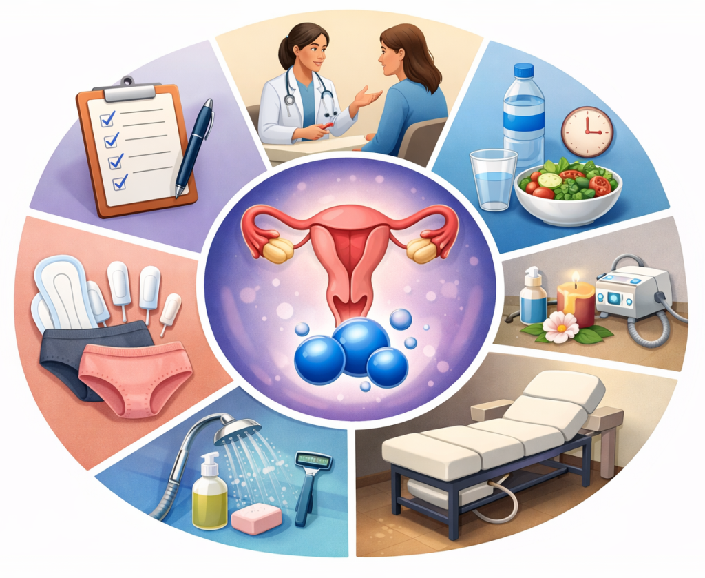 چه اقدامات و آمادگیهایی قبل از اوزون تراپی واژن باید انجام دهیم؟